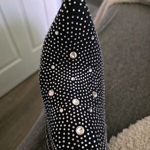 Elegant Black Rhinestone Women's Shoes